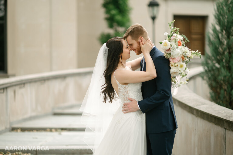 24 frick fine art stairs wedding photo(pp w768 h511) - Adriana + Chris | Phipps Conservatory Wedding Photos