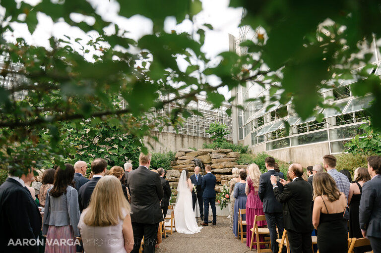 45 wedding ceremony outside phipps conservatory(pp w768 h511) - Adriana + Chris | Phipps Conservatory Wedding Photos