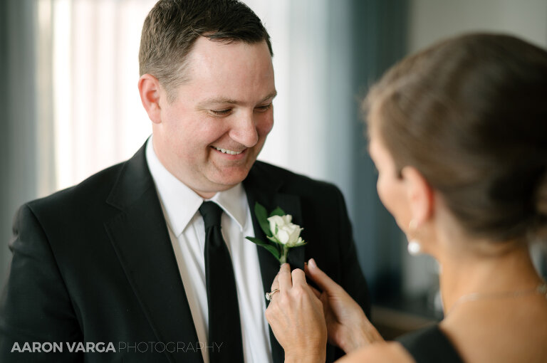 11 renaissance hotel pittsburgh groom getting ready(pp w768 h510) - Katie + Shane | Renaissance Pittsburgh Hotel Wedding Photos