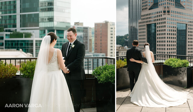 14 first look wedding(pp w768 h448) - Katie + Shane | Renaissance Pittsburgh Hotel Wedding Photos