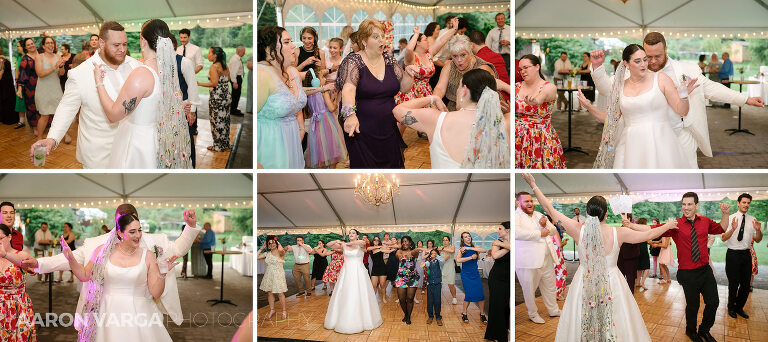 53 stonebridge farm wedding reception dancing(pp w768 h342) - Alyssa + Allie | Gardens of Stonebridge Wedding Photos