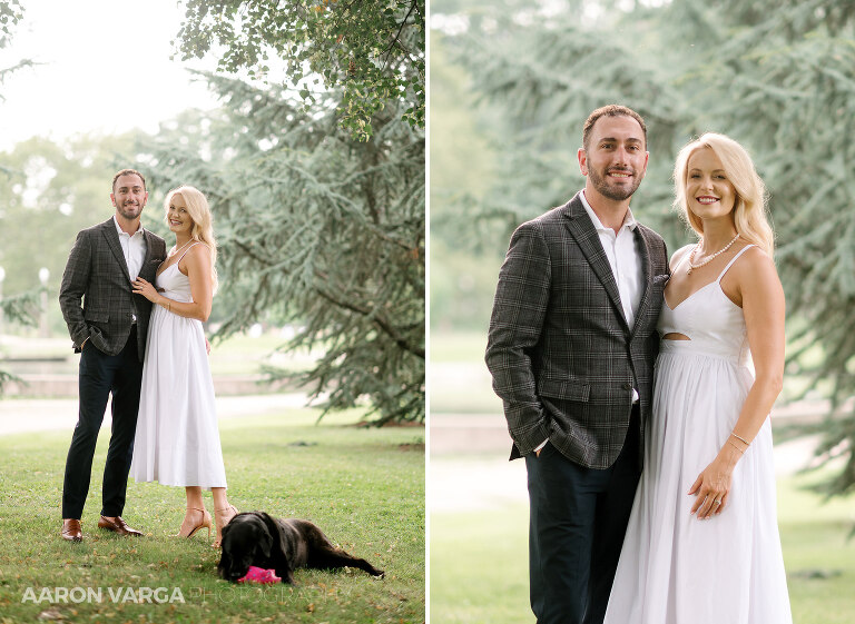 07 anniversary photo with dog(pp w768 h561) - Carolyn + Mark | North Side Anniversary Photos