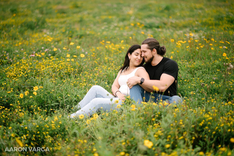 23 flower field north park(pp w768 h511) - Maria + Daniel | North Park Engagement Photos