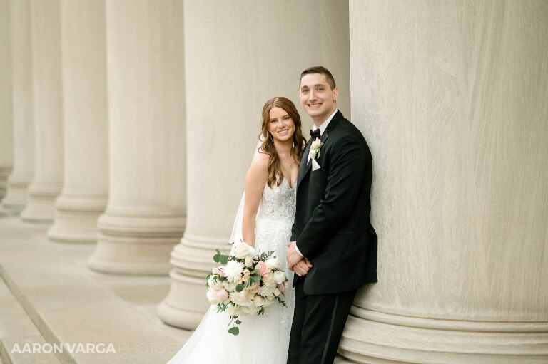 44 wedding portrait cmu columns(pp w768 h511) - Amanda + Andrew | Soldiers & Sailors Memorial Hall Wedding Photos